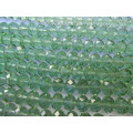 Chinese Crystal Beads, Glass, Rondelle, Green, 11mm x 14mm, 10pc