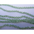 Chinese Crystal Beads, Glass, Teardrop, Green, 6mm x 4mm, 20pc