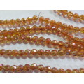 Chinese Crystal Beads, Glass, Round, Bronze AB, 7mm, ±20pc