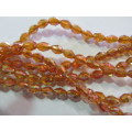 Chinese Crystal Beads, Glass, Oval, Bronze AB, 7mm X 5mm, 20pc