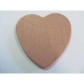 Pendant, Wood, Heart, Dusty Pink, 60mm, 1pc