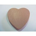 Pendant, Wood, Heart, Dusty Pink, Hole Top To Bottom, 40mm, 1pc