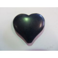 Pendant, Semi-Precious, Heart, Dark Blue, 32mm 1pc