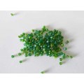 Glass Beads, Seedbeads, Green AB, 13gr, 6/0