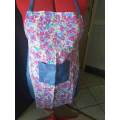 Apron, Handmade, Polycotton, Pink And Blue, One Size Fits Alls, 1pc