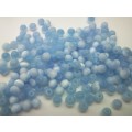 Cat`s Eye Beads, Round, Shades Of Light Blue, ±4mm, ±20pc