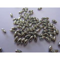 Metal Beads, Acrylic Rhodium Plated, Oval, 6mm x 3mm, ±50pc, 1.2gr