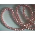 Glass Pearls, Pink, 10mm, ±40pc