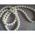 Glass Pearls, White, 10mm, ±40pc