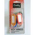 Key Tag - Key Ring, Croxley, Assorted Colours, 8pc