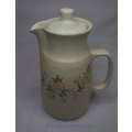 Vintage Fanél Milk Jug With Lid, Light Beige With Flower Deco, 180mm, 1pc, As good As New