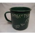 Vintage - Collectable, Green Enamel Mug (Lambertsbaai Dop Beker) 500ml, 1pc