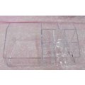 Make-up Holder, Perspex, Clear, 9 Compartments, 170mm x 90mm, 1pc