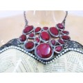Burtell Necklace, Black Nickel With Lobster Clasp, Muted Maroon, 43cm With 6cm Extender, 1pc