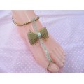 Foot Jewellery, Bow, Shades Of Beige, 1 Pair