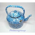 Blue And White Splattered Enamel Kettle, Chip Marks, Kitchen Display Unit, 2000ml, See Photo`s