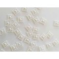 Sequins, Square, White, 10mm X 10mm, 10pc