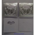 10 x Wedding Invitations In Silver Words With Envelopes And Folded Blank Page, See Photos Below