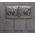 10 x Wedding Invitations In Silver Words With Envelopes And Folded Blank Page, See Photos Below