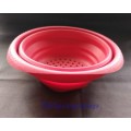 Colapsible Silicone Colander, Red, Working Diameter 110mm - 150mm, 1pc, See Photo Below