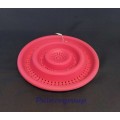 Colapsible Silicone Colander, With Metal Support, Red, Working Diameter 60mm - 180mm, 1pc, See Photo