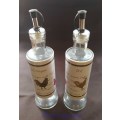 Oil And Vinegar Bottle With Spout, Chicken Theme, Glass, 300ml, 210mm x 65mm, See Photo`s Below