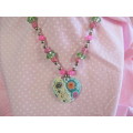 Cheri Necklace, Assorted Coloured Necklace With Clay Pendant, 58cm And 5cm Extender