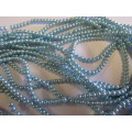 Glass Pearls, Shiny Blue, 4mm, ±100pc