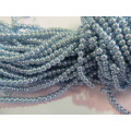 Glass Pearls, Shiny Blue, 8mm, ±50pc