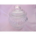 Glass Jar With Lid, Clear Glass, 130mm Height, 1pc