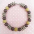 Cheri Bracelet, Shades Of Brown Wooden Beads, Diameter 7.5cm, 1pc