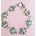 Mistique Bracelet,  Green With Nickel Toggle Clasp, 20cm, 1pc