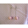 Mistique Earrings, Assorted Pink Beads, Nickel, 65mm, 2pc