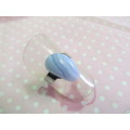 Simone Ring, Adjustable, Blue Lace Agate, Nickel, Top Size 17mm x 10mm, 1pc