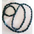 Burtell Necklace, Dark Blue Wooden Beads, 70cm, 1pc