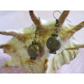 Simone Earrings, Bronze With Brown, Bronze, 40mm Long, 2pc