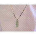 Riza Necklace, Clear Rhinestones, Nickel, 50cm