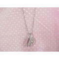 Riza Necklace, Clear Rhinestones, Nickel, 41cm With 5cm Extender, 1pc
