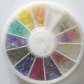 Nail Art, In Wheel Container 3D And Glitter