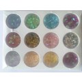 Nail Art, Glitter Set, 12pc, In Containers, Colours As Per Photo