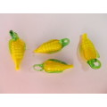 Other beads, Glass, Fruit and Vegetable, Corn On The Cob, ±20mm, 4pc