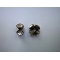 Rondals, Bronze With Clear Rhinestones, 7mm x 13mm, 1pc