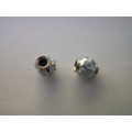 Rondals, Nickel With Light Blue Enamel, 10mm x 9mm, 2pc