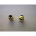 Rondals, Nickel With Yellow Enamel, 10mm x 9mm, 2pc