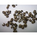 Findings, Crimp Covers, Bronze, Small, ±100pc