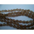 Glass Beads, Teardrop, Facetted, Brown, 9mm, 10pc