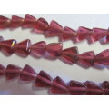 Glass Beads, Indian Beads, Triangle, Grape, 11mm, 20pc