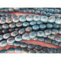 Semi-Precious Beads, Howlite, Turquoise, Oval, 10mm x 8mm, ±36pc