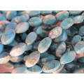 Semi-Precious Beads, Howlite, Squoval, Turquoise, 15mm x 8mm, ±25pc