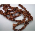 Semi-Precious Beads, Chips, Goldstone, Small Size Chips, ±40cm, 1 x String
